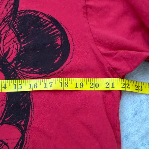 Disney Minnie Mouse Red Cropped Sweatshirt | Graphic Crewneck Pullover - Picture 4 of 5